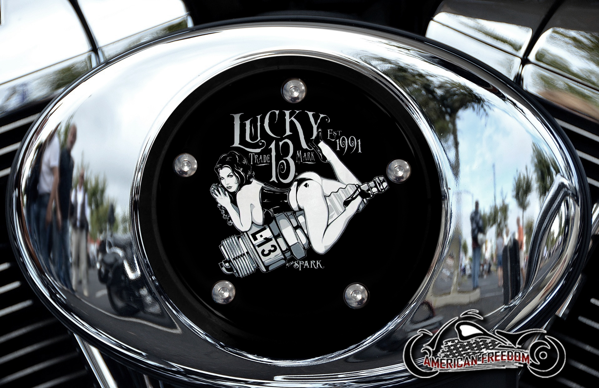 Custom Air Cleaner Cover - Miss Spark Lucky 13